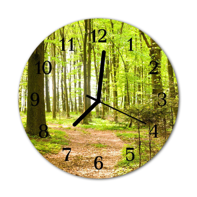 Glasuhr Küchenuhr Wald