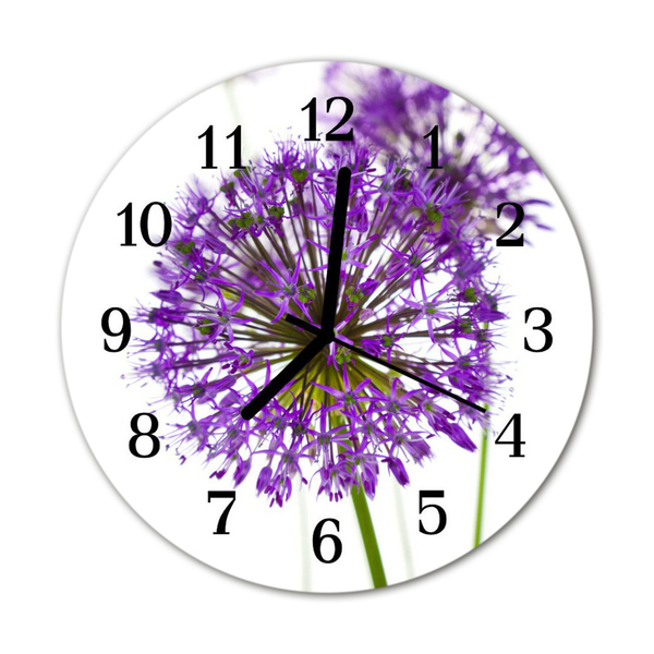 Glasuhr Küchenuhr Blume