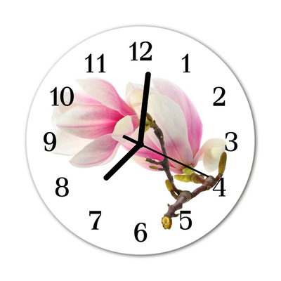 Glasuhr Küchenuhr Magnolie Blüte