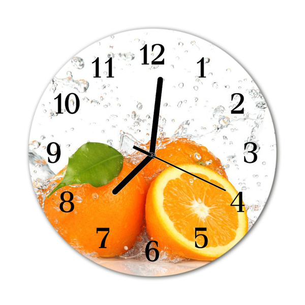 Glasuhr Küchenuhr Orangen