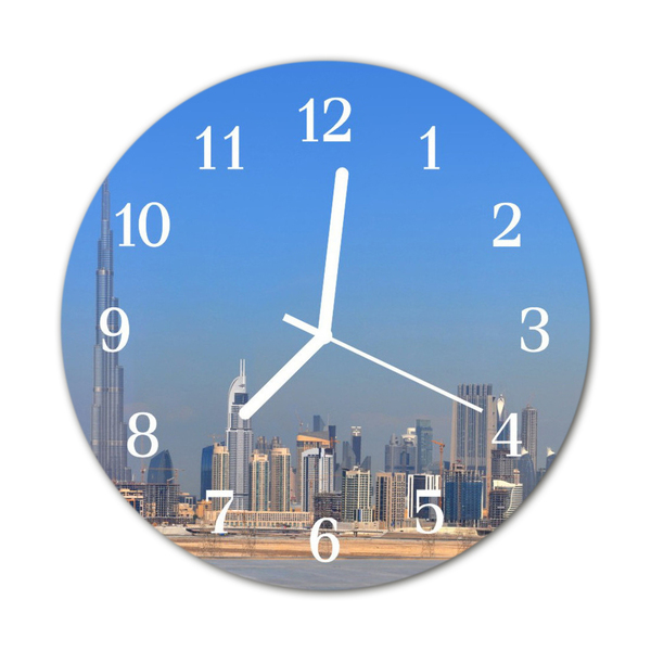 Glasuhr Küchenuhr Skyline Dubai