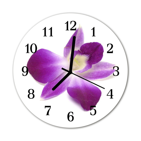 Glasuhr Küchenuhr Blume Orchidee