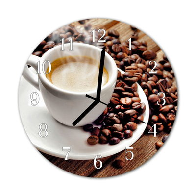 Glasuhr Küchenuhr Kaffee Tasse