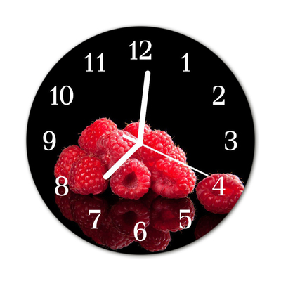 Glasuhr Küchenuhr Himbeeren