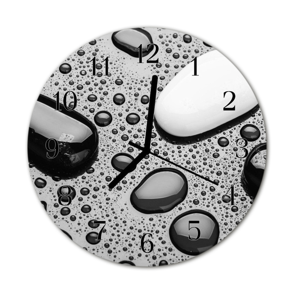 Glasuhr Küchenuhr Steine