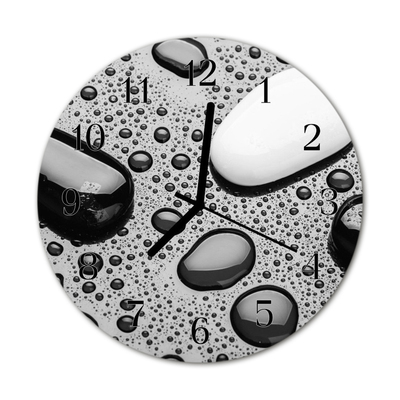 Glasuhr Küchenuhr Steine