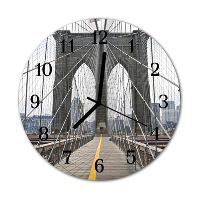 Glasuhr Küchenuhr Brooklyn Bridge