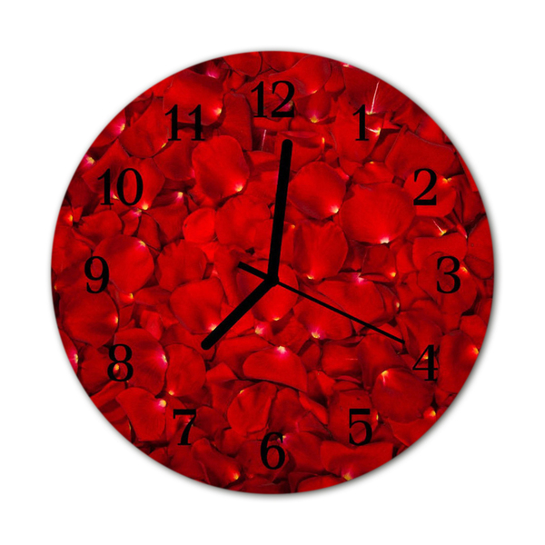 Glasuhr Küchenuhr Rosenblüten
