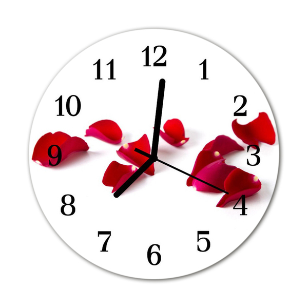 Glasuhr Küchenuhr Rosenblüten