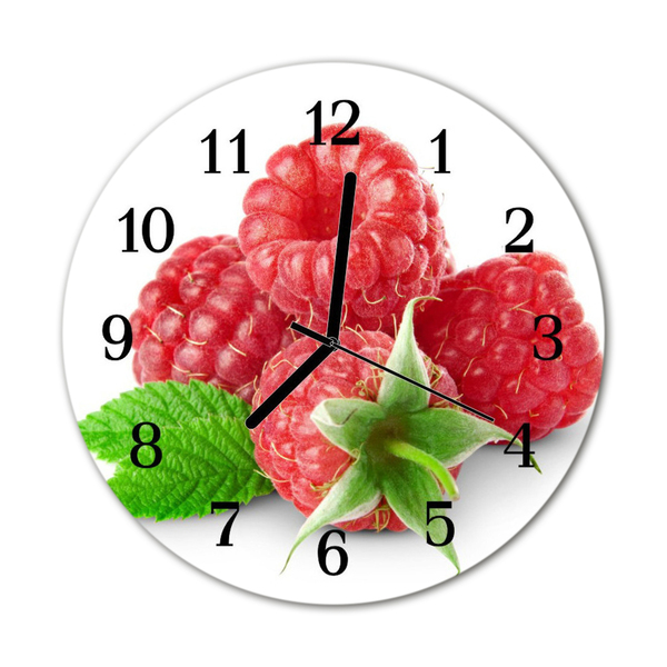 Glasuhr Küchenuhr Himbeeren