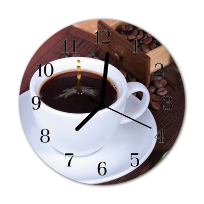 Glasuhr Küchenuhr Kaffee