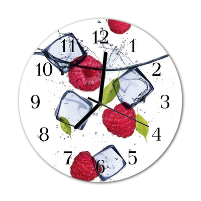 Glasuhr Küchenuhr Himbeeren