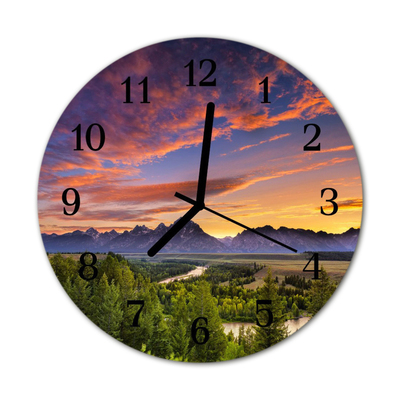 Glasuhr Wanduhr Landschaft