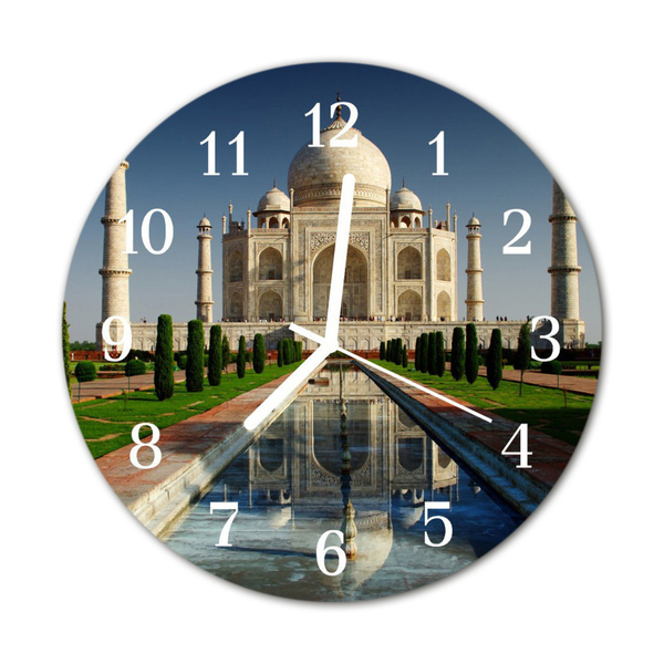 Glasuhr Wanduhr Taj Mahal