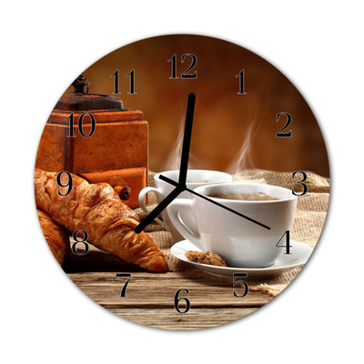 Glasuhr Wanduhr Kaffeemühle