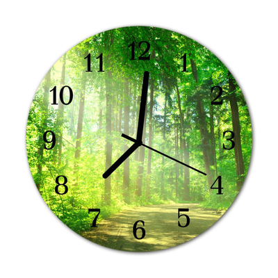 Glasuhr Wanduhr Wald Natur