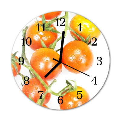 Glasuhr Wanduhr Tomaten