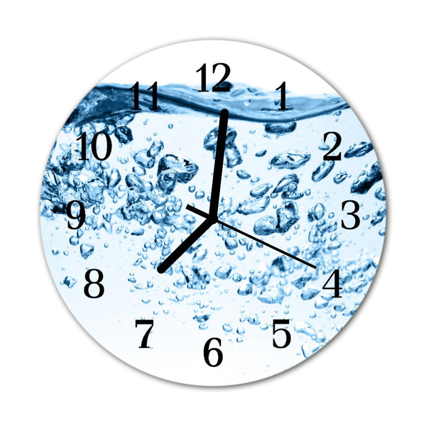 Glasuhr Wanduhr Wasser