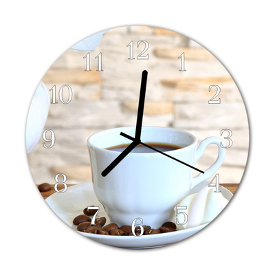 Glasuhr Wanduhr Kaffee