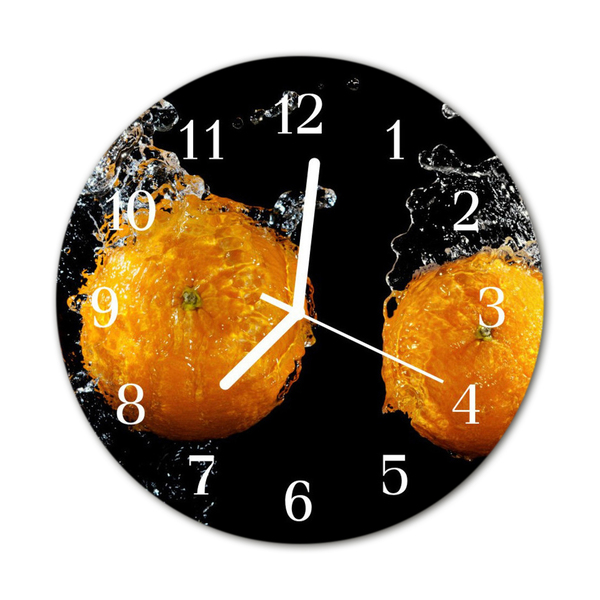 Glasuhr Wanduhr Orangen