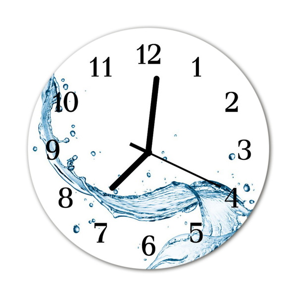 Glasuhr Wanduhr Wasser