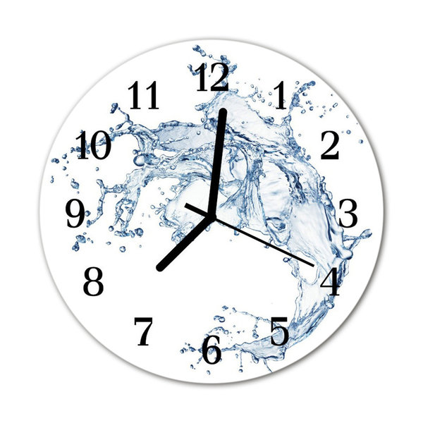 Glasuhr Wanduhr Wasser