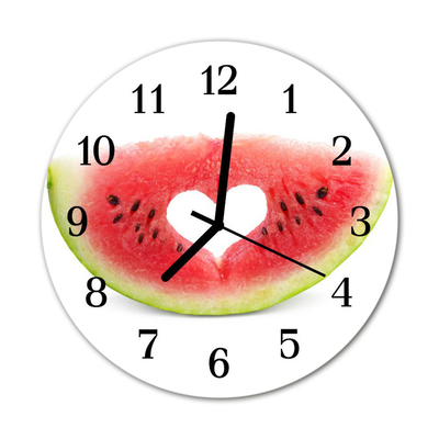 Glasuhr Wanduhr Wassermelone