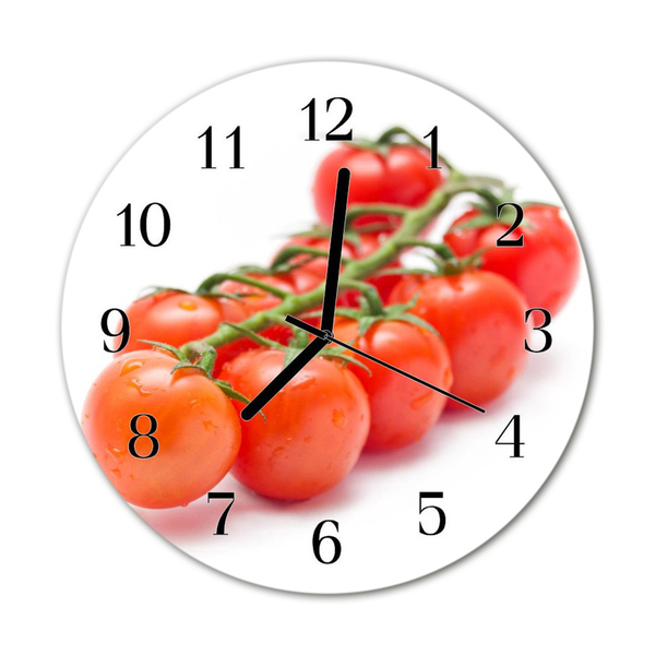 Glasuhr Wanduhr Tomaten