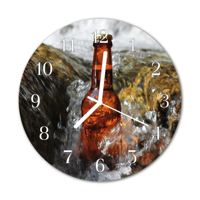 Glasuhr Wanduhr Bier