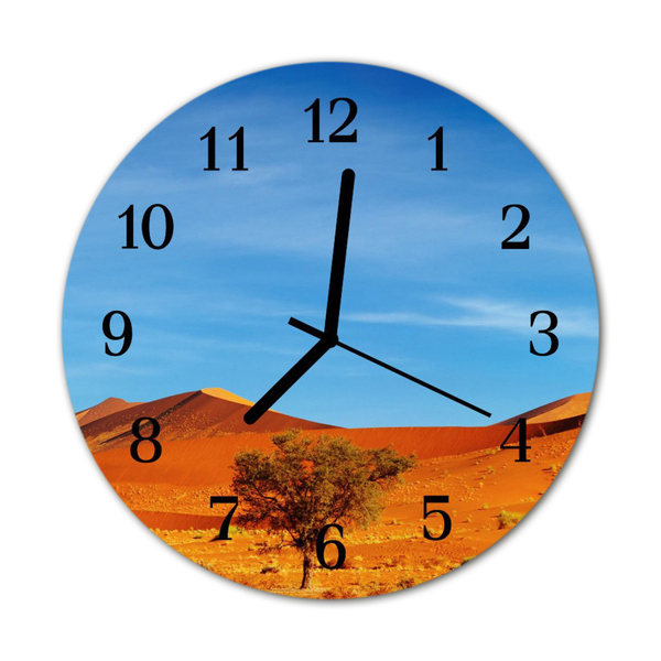 Glasuhr Wanduhr Wüste