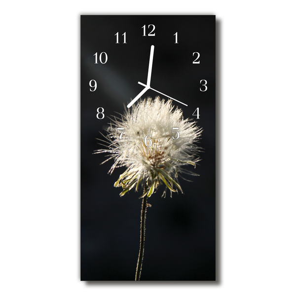 Glasuhr Wanduhr Gänsedistel