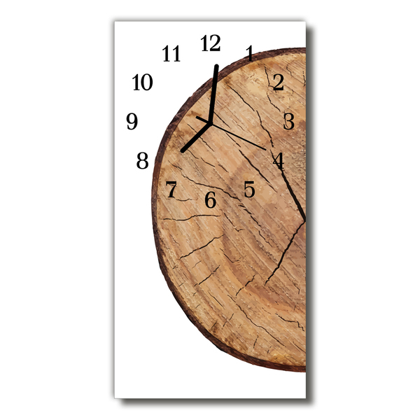 Glasuhr Küchenuhr Holzbalken