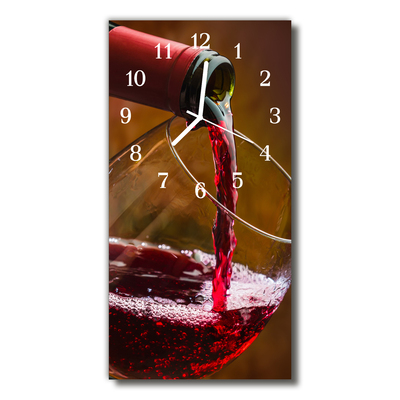 Glasuhr Küchenuhr Wein