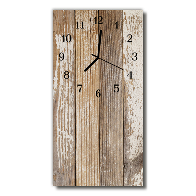 Glasuhr Küchenuhr Holz