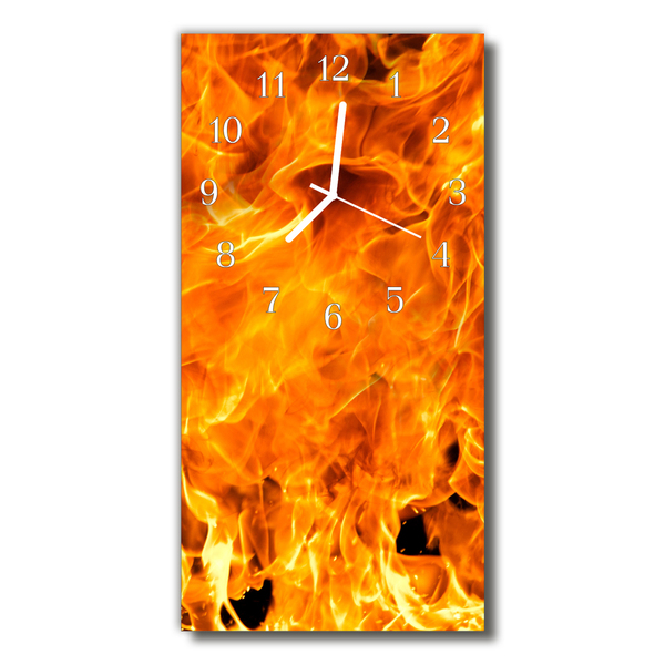 Glasuhr Küchenuhr Feuer