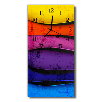 Glasuhr Küchenuhr Bunte Streifen