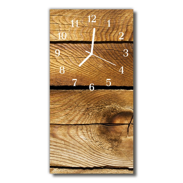 Glasuhr Küchenuhr Holz