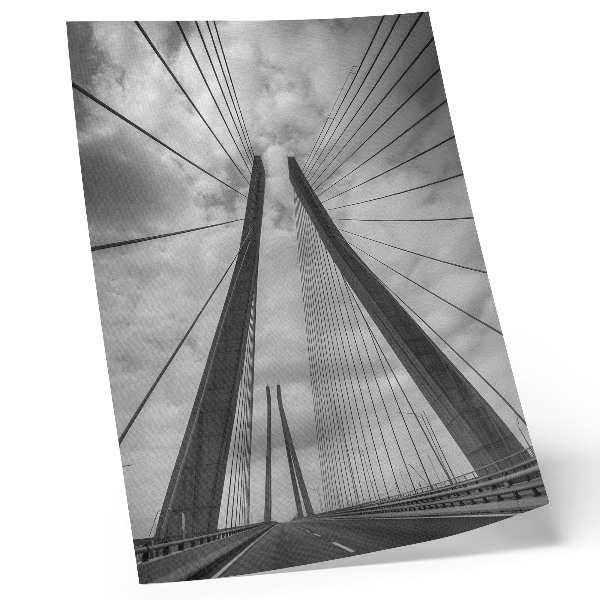 Wandposter Seilbrücke Modernität Eleganz Symmetrie