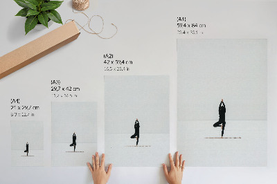 Poster Minimalismus, Figur, Yoga, Frieden, Harmonie