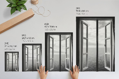 Wandposter Offenes Fenster, Horizont, friedlicher Raum