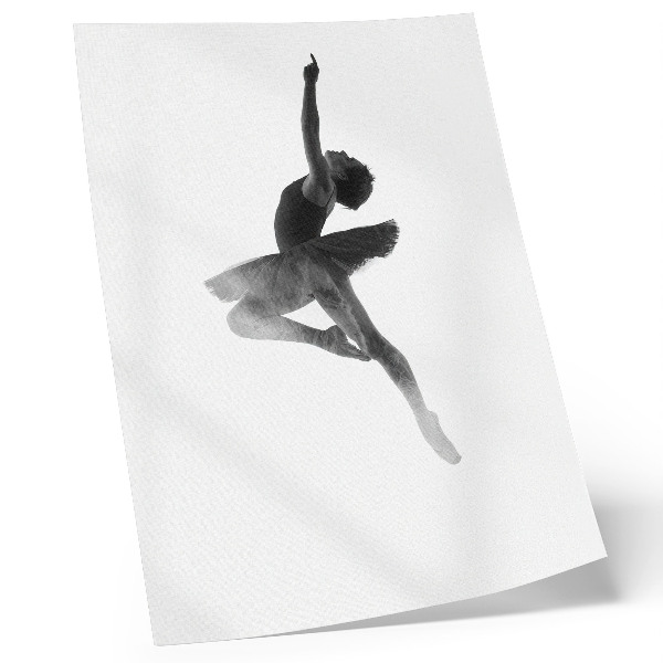 Wandposter Die elegante Silhouette einer Tänzerin, voller Dynamik