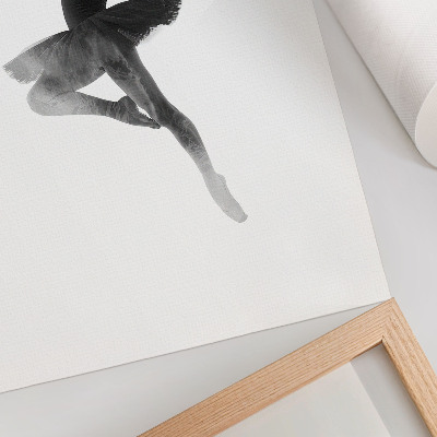 Wandposter Die elegante Silhouette einer Tänzerin, voller Dynamik