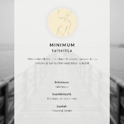 Wandposter Minimalistische Landschaft mit einem Baum und einer Bank