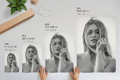 Poster Das Porträt einer Frau voller Emotionen