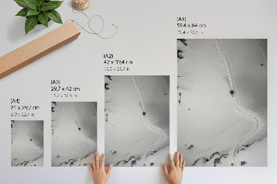 Poster Perfekte Bewegungsgeometrie, Sportdynamik, Winterszene