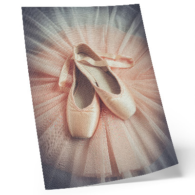 Wandposter Ballerinas zu einem rosa Tüllrock – Harmonie und Eleganz