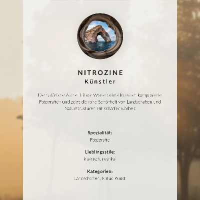 Poster Neblige Morgendämmerung, warmes Licht, Bäume – Inspiration