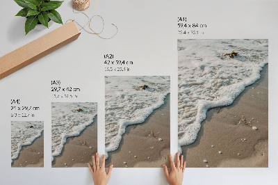 Wandposter Sand, Wasser, Zartheit, Harmonie