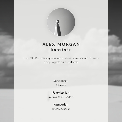 Wandposter Schwarz-Weiß-Komposition mit Wolken und Wüste