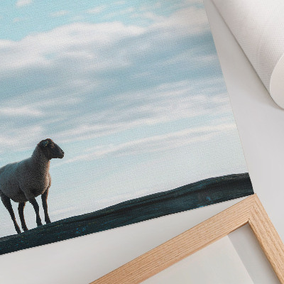Wandposter Himmel, Wolken, Schafe, tiefe Stille, Frieden